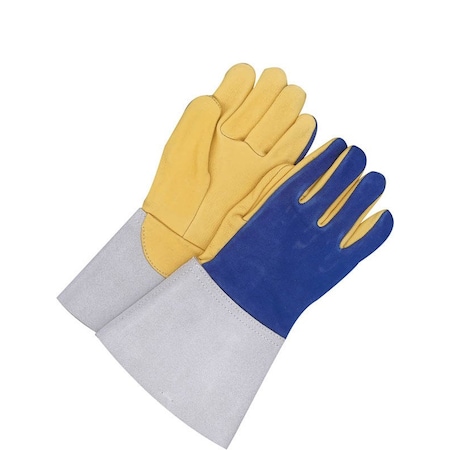 Bdg TIG Welder, Gauntlet Cuff Cuff, Gunn Cut Thumb Thumb, Grain Deerskin Palm, XS, 1 PR 64-1-777D-8-K